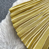 Joskaa 2026 Autumn Retro Striped Knit Dress Women Elegant Pleated Waist Slim Low Cut Sleeveless A-line Slip Dress Streetwear