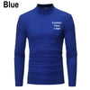 Men Fashion Custom Your Logo Outdoor Casual High Collar Long Sleeved T Shirt Mens Turtleneck Bottoming Shirt Men Warm Pullover