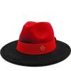 Low price wholesale Fedora hats men's and women's jazz hats red and white new tie dyed Fedora hats autumn classic hats sombrero