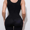 Women's Lace-Trimmed Shapewear Bodysuit - Tummy Control Corset with Adjustable Straps & Zipper, Black, Comfortable Waist Trainer