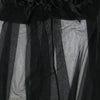 Neues schwarzes Mesh durchsichtiges Blumen-Rüschen-Luxus-Strass-Hochzeitsabend-Meerjungfrauen-langes Kleid Damen Träger Cocktail Geburtstagskleid