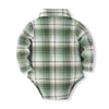 5Piece Spring Boy Clothes Korean Fashion Plaid Long Sleeve Bodysuit+Pants+Tie+Hat+Straps Baby Luxury Clothing Newborn Set BC1683