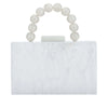 Luxury Crossbody Bag Pearl Marble Dark Green Acrylic PVC Evening Bags Women Purses And Handbags Wedding Party Beach Flap
