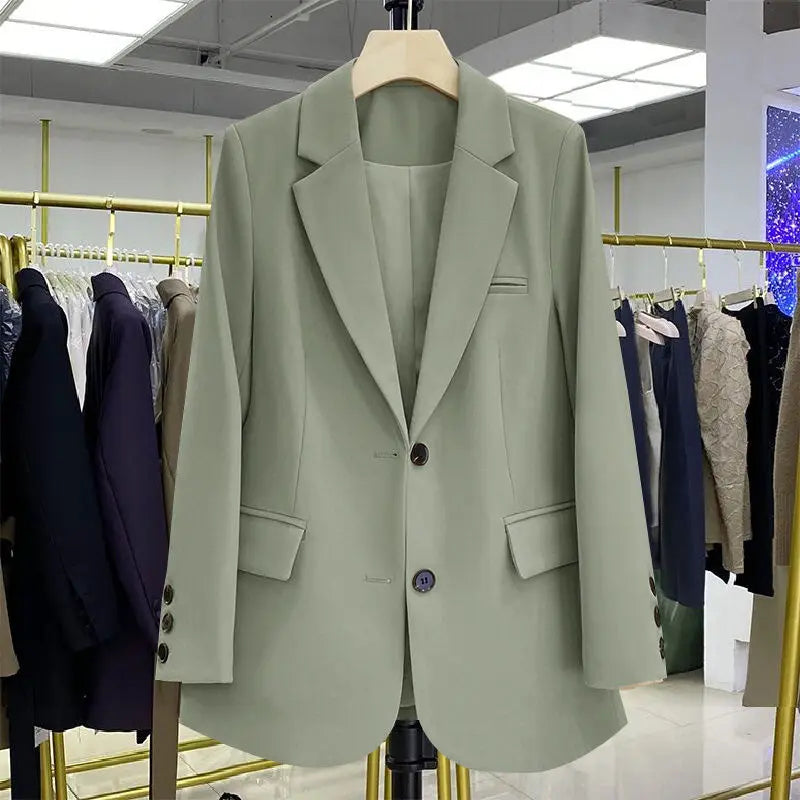 Candy Color Blazer Women Clothing Trends Long Sleeves Blazers Chic Office Ladies Jackets Luxury High-end Coat Vestido Outerwear