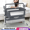 Babybett Babywiege Neugeborenen Beistellbett Tragbares Reisebett mit Moskitonetz Schlafwiege Baby Schaukelbett