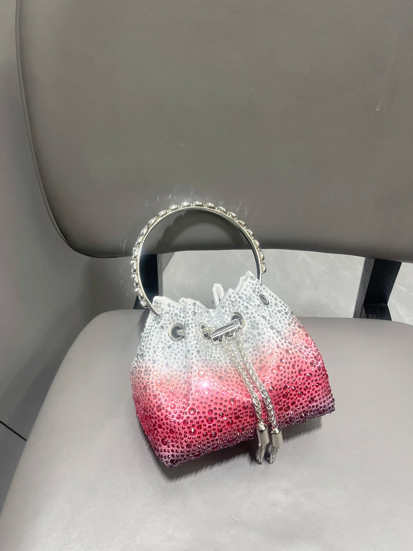 Handle Rhinestones Evening clutch Bag Purses and handbag luxury Designer shoulder bag Shiny Crystal Clutch purse bucket bag