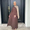 Clothes for Muslim Women Solid Robe Malay Turkey Dubai Zipper Cardigan Robe Fashion Simplicity Summer Dress Abayas for Women