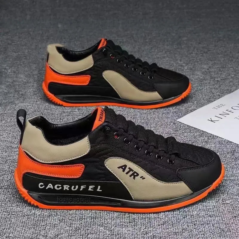 Men's Casual Thick Soled Sneakers Breathable Shoes New Autumn Men Slip on Antiskid Walking Flats Shoes Fashion Vulcanized Shoes