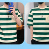 Casual Short Sleeve T Shirt Men'S For 2025 Summer Tshirt Top Tees Striped Brand Fashion HIP HOP Clothes OverSize 3XL T-Shirt