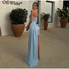 Sexy 3D Flower Vest Skirt Sets Women Slim Sequin Lace Up Crop Tops High Split Long Skirts 2026 Summer Lady Vacation Outfits