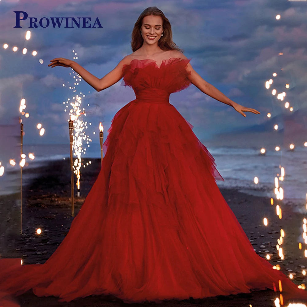 Prowinea Classic Mermaid Prom Dress Crystals Pleat Sweep Train Gala Formal Party Gown Vestidos De Fiesta Customized Plus Size