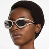 XJiea 2024 Designer Strass-Sonnenbrille für Damen Luxusmarken-Mode-Steampunk-Herrenbrille Party-Strand-Schatten-Accessoire