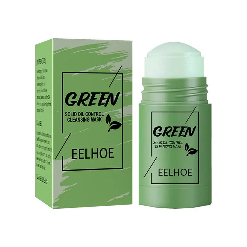 Green Tea Cleansing Solid Face Mask Stick Cleans Pores Remove Acne Blackhead Oil Control Lighten Moisturizing Beauty Skin Care