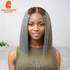 Vietnamese Hair Super Double Drawn Bone Straight 2x6 Bob Wig with 100% Human Hair T4/Gray 250% Density For Black Women