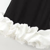 TRAFZA Sexy Solid White Flower Bud Tierred Red Mini Dress Safety Pants Women Dress New 2025 Spring Autumn Fashion Party Dress
