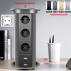 Motorized Lifting Pop Up Tower Power Outlet Hidden Mounted Kitchen Worktop USB Type C Socket with Speaker Wireless Charging
