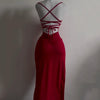 2025 explosive new dress summer high sensibility halter strap Spice Girl bag hip dress