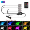 Neon LED Car Interior Ambient Foot Strip Light Accessories Back light Remote App Music Control Auto Decorative Atmosphere Lamp