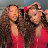 40 30 Inch Chocolate Brown Deep Wave Lace Front Wigs Human Hair #4 Colored 13x4 13x6 Hd Curly Lace Frontal Wigs Pre Plucked