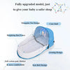 Babybett, faltbar, tragbar, mit Netz und Verdeck, Babynest, tragbares Babybett zum Campen, Säuglingswiege