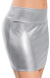 Autumn and Winter Mid-Length Imitation Leather Bronzing plus Size Skirt
