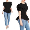 New Style Bandage Crop Top Girl Club Shirt Sexy Woman Blouse