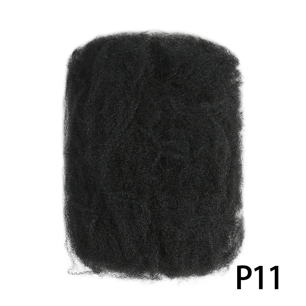 Afro kinky Curly Synthetic Braiding Hair Extensions For DIY Good Omens Cosplay 10 Inch 50g/pcs For Dreadlocks Twist Braids Hair
