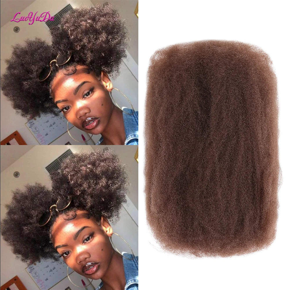 Afro kinky Curly Synthetic Braiding Hair Extensions For DIY Good Omens Cosplay 10 Inch 50g/pcs For Dreadlocks Twist Braids Hair