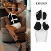 New Women Summer Patchwork Bandage  2 Two Piece  Strapless  Sleeveless Bow Top & Mini Skirt Club Party Holiday High Street Sets