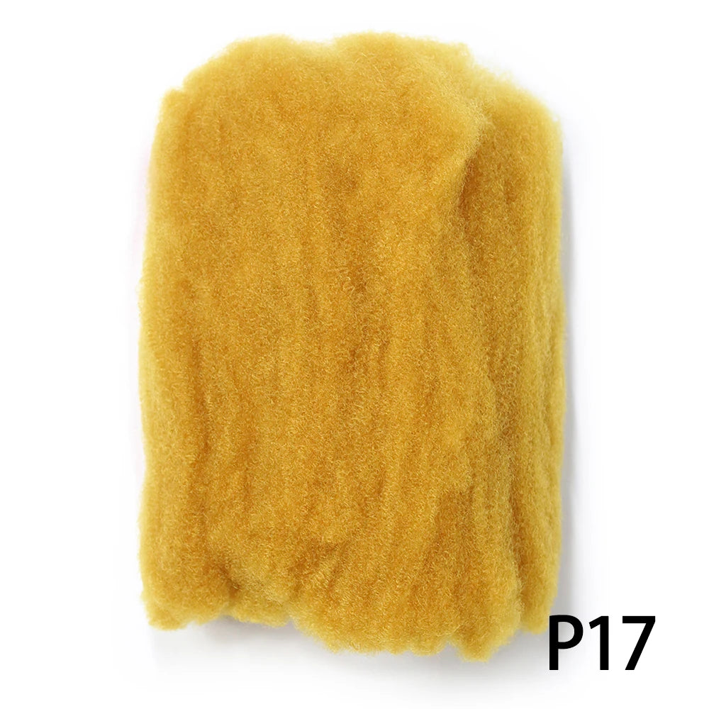 Afro kinky Curly Synthetic Braiding Hair Extensions For DIY Good Omens Cosplay 10 Inch 50g/pcs For Dreadlocks Twist Braids Hair
