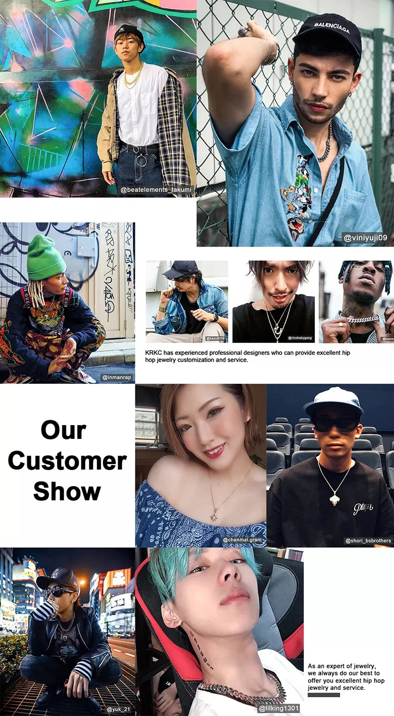 Pass Diamond Test Hip Hop Jewelry VVS1 Stone Shiny 2row 3row Men Women 925 Sterling Silver Necklace Moissanite Cuban Link Chain