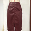 Sexy Leather Slim Slit Skirts, Casual PU Fashion Bodycon Skirts, Women's Clothing