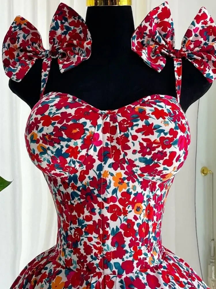 African Dresses For Women 2025 New African Clothes Dashiki Flower Print Ankara Dresses Bazin Traditional Robe Africa Dress - MAGUSTA BEAUTY
