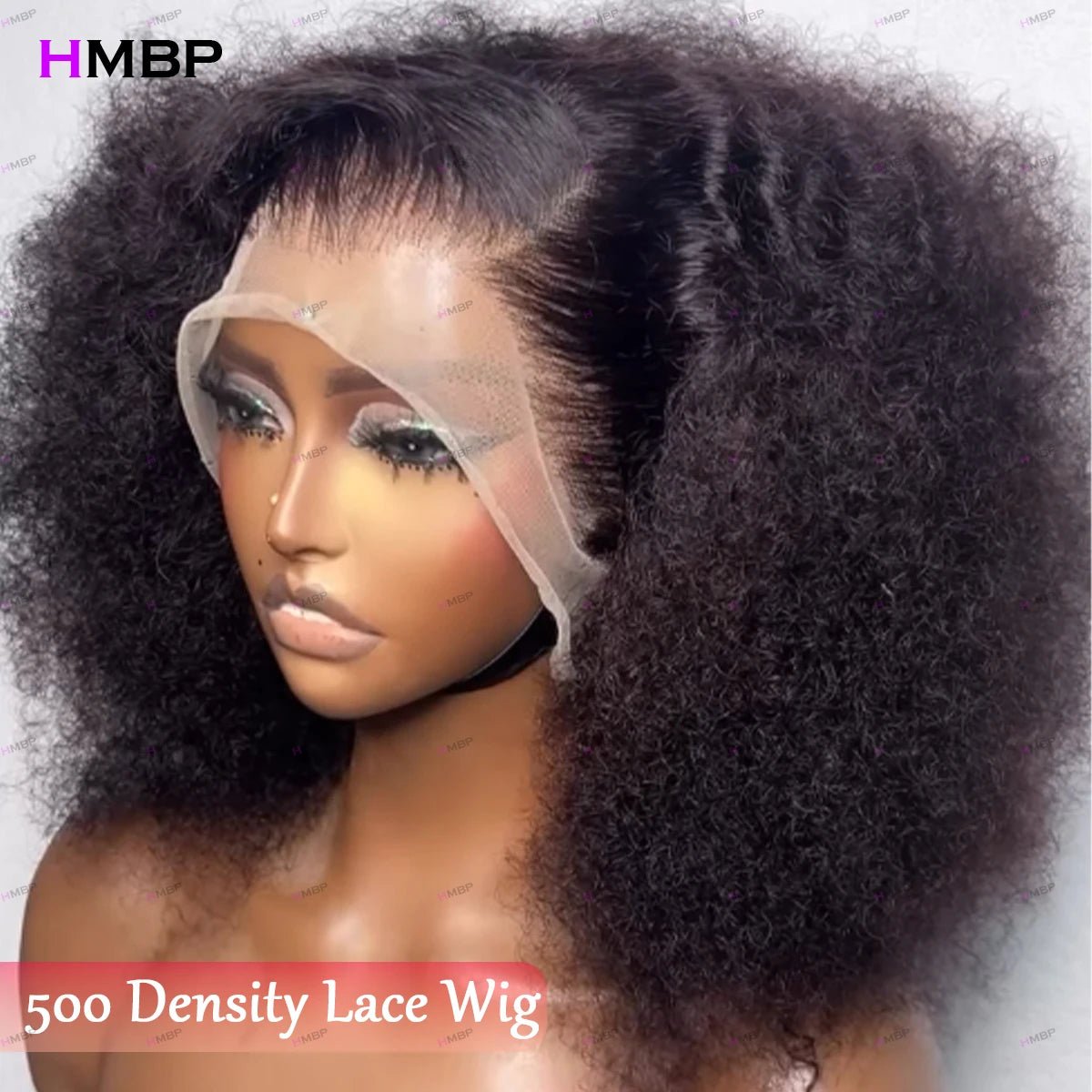 Afro Kinky Curly 500 Density 13×6/360 HD Glueless Lace Frontal Wigs Human Hair Wear And Go PrePlucked Hair For Black Women HMBP - MAGUSTA BEAUTY