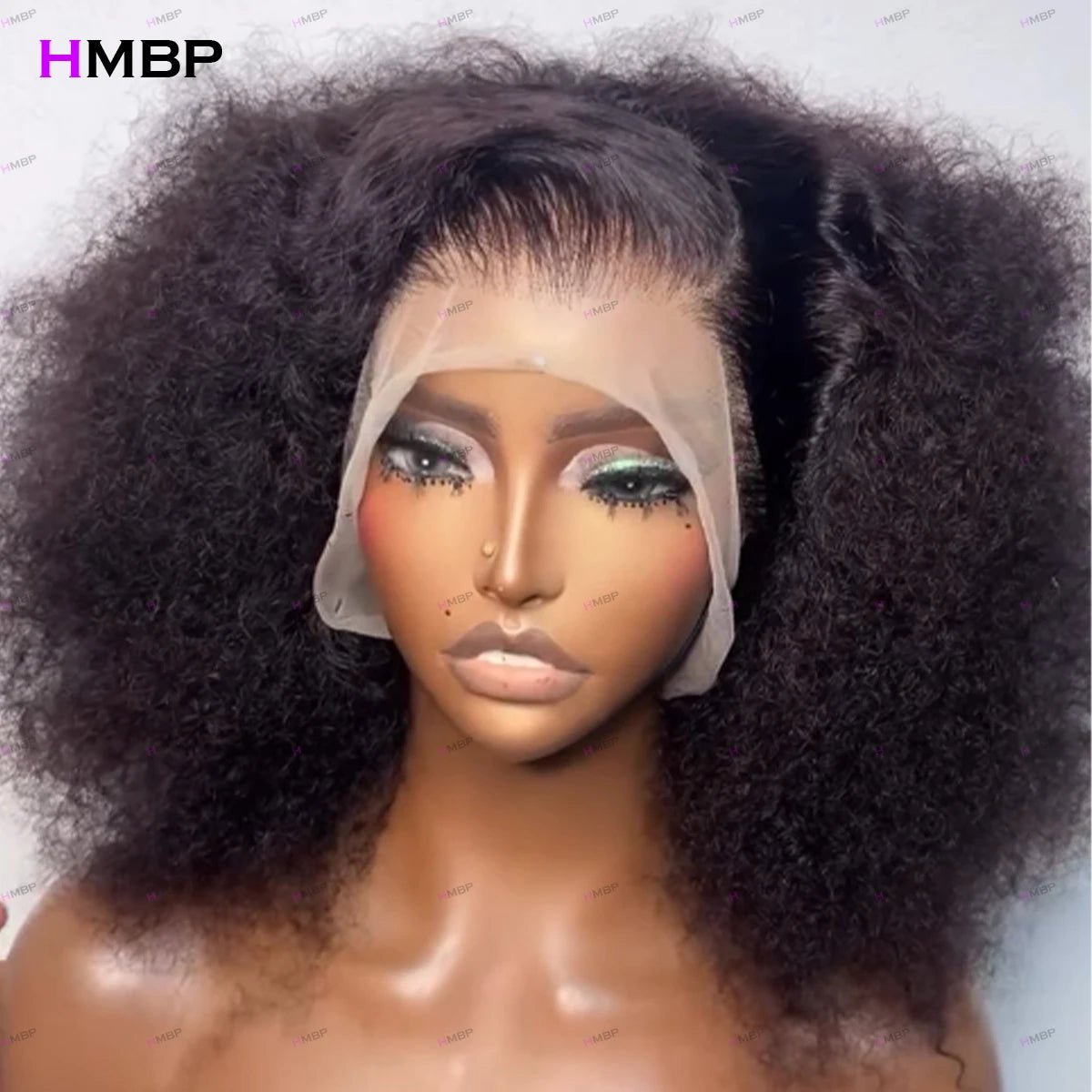 Afro Kinky Curly 500 Density 13×6/360 HD Glueless Lace Frontal Wigs Human Hair Wear And Go PrePlucked Hair For Black Women HMBP - MAGUSTA BEAUTY
