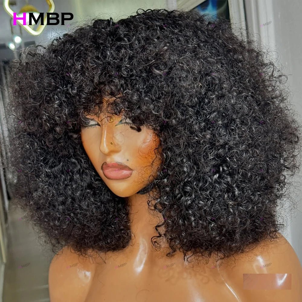 Afro Kinky Curly 500 Density Glueless Lace Front Wig Human Hair Ready To Go 13×6/360 HD Lace Front Wig Preplucked Hair For Women - MAGUSTA BEAUTY