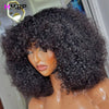 Afro Kinky Curly 500 Density Glueless Lace Front Wig Human Hair Ready To Go 13×6/360 HD Lace Front Wig Preplucked Hair For Women - MAGUSTA BEAUTY