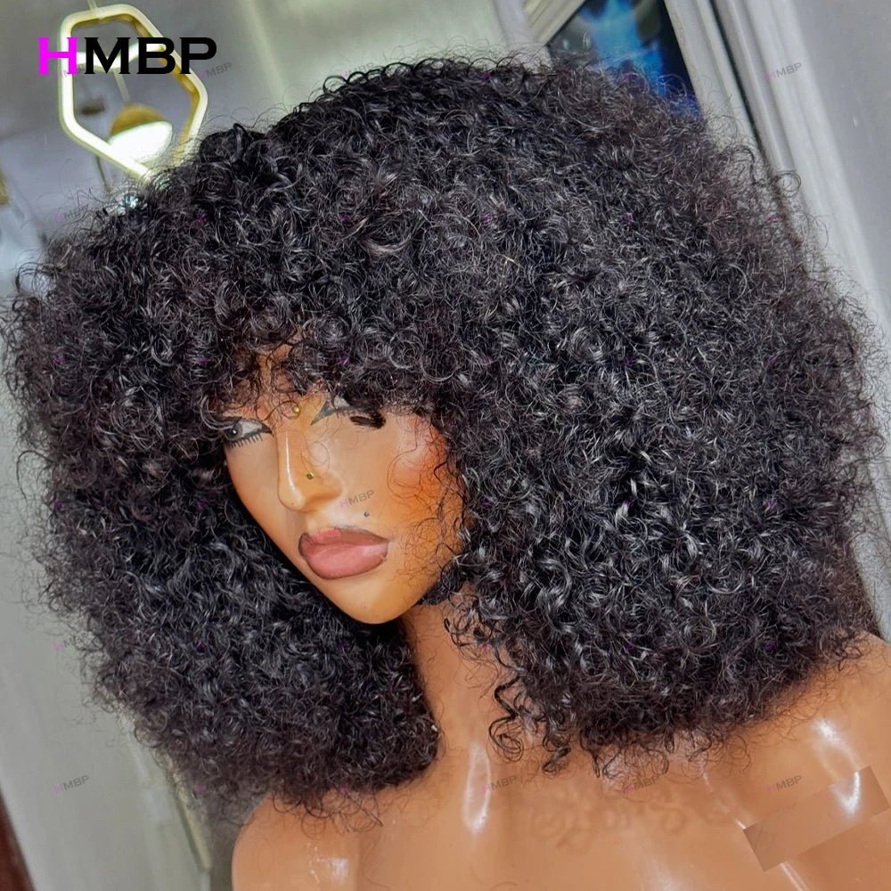 Afro Kinky Curly 500 Density Glueless Lace Front Wig Human Hair Ready To Go 13×6/360 HD Lace Front Wig Preplucked Hair For Women - MAGUSTA BEAUTY