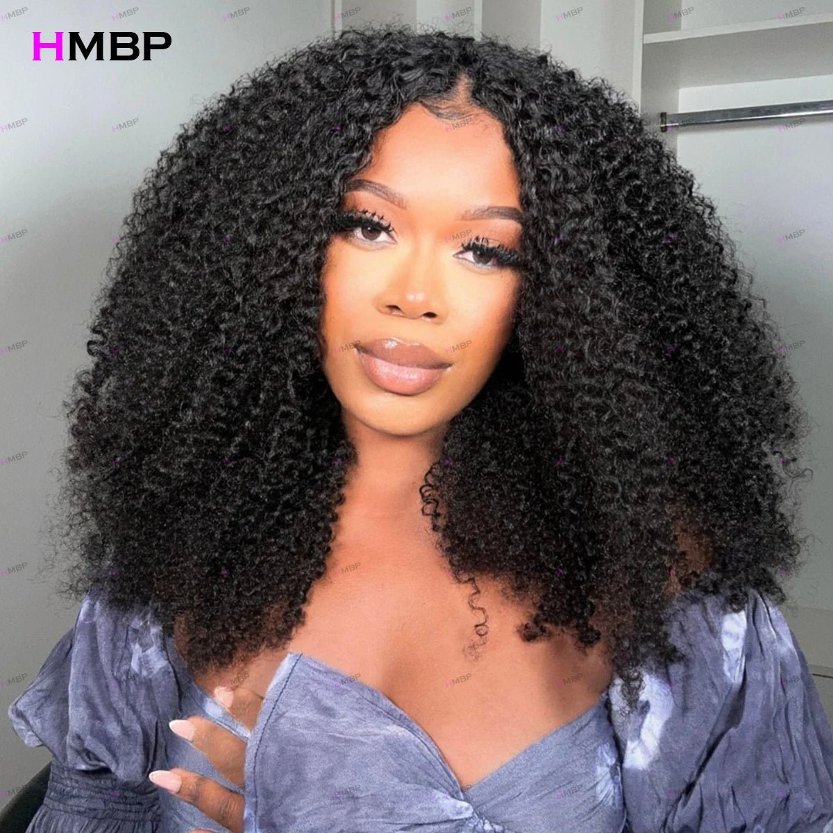 Afro Kinky Curly 500 High Density 360 HD Glueless Lace Frontal Wigs Human Hair Wear And Go PrePlucked Hair For Black Women HMBP - MAGUSTA BEAUTY
