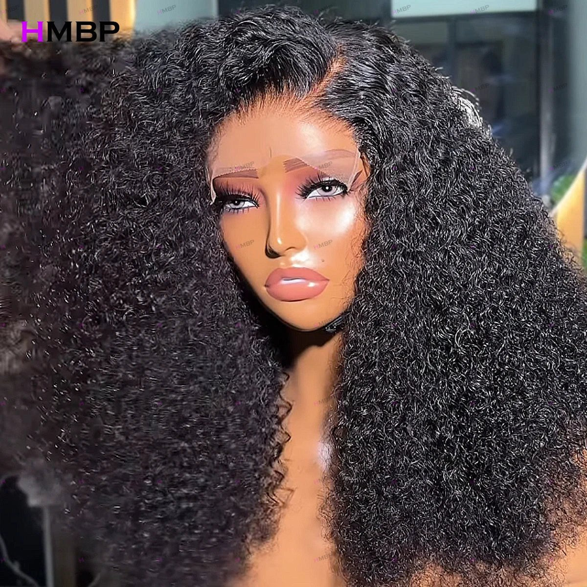 Afro Kinky Curly 500 High Density 360 HD Glueless Lace Frontal Wigs Human Hair Wear And Go PrePlucked Hair For Black Women HMBP - MAGUSTA BEAUTY