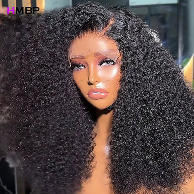 Afro Kinky Curly 500 High Density 360 HD Glueless Lace Frontal Wigs Human Hair Wear And Go PrePlucked Hair For Black Women HMBP - MAGUSTA BEAUTY