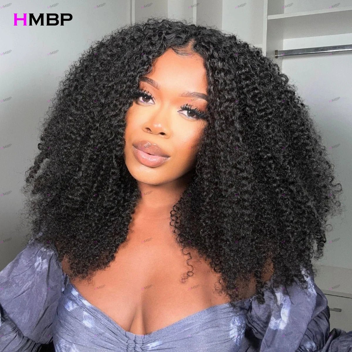 Afro Kinky Curly 500 High Density 360 HD Glueless Lace Frontal Wigs Human Hair Wear And Go PrePlucked Hair For Black Women HMBP - MAGUSTA BEAUTY