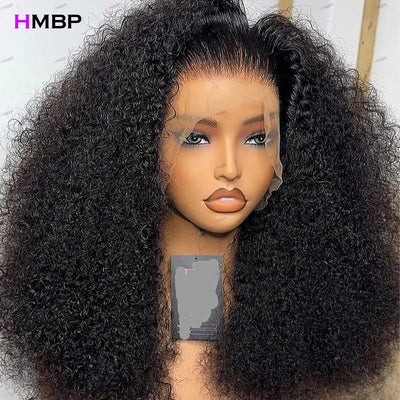 Afro Kinky Curly 500 High Density 360 HD Glueless Lace Frontal Wigs Human Hair Wear And Go PrePlucked Hair For Black Women HMBP - MAGUSTA BEAUTY