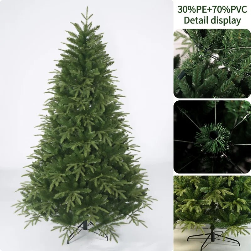 Artificial Christmas Tree PE+PVC Encryption with LED Lights Large Christmas Tree 120CM - 240CM Home Christmas New Year Decorations - MAGUSTA BEAUTY