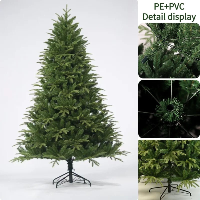 Artificial Christmas Tree PE+PVC Encryption with LED Lights Large Christmas Tree 120CM - 240CM Home Christmas New Year Decorations - MAGUSTA BEAUTY