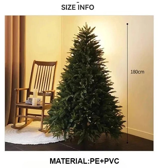 Artificial Christmas Tree PE+PVC Encryption with LED Lights Large Christmas Tree 120CM - 240CM Home Christmas New Year Decorations - MAGUSTA BEAUTY