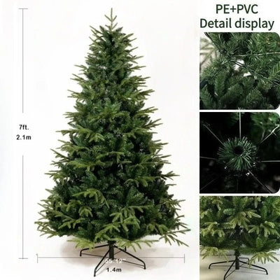 Artificial Christmas Tree PE+PVC Encryption with LED Lights Large Christmas Tree 120CM - 240CM Home Christmas New Year Decorations - MAGUSTA BEAUTY