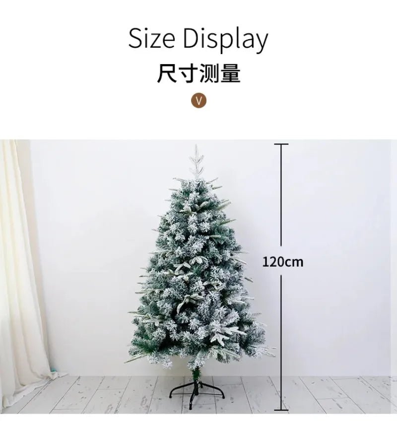 Artificial Christmas Tree PE+PVC Material Snow Spray Fusing Christmas Tree 120cm to 210cm Family Christmas Atmosphere Decoration - MAGUSTA BEAUTY