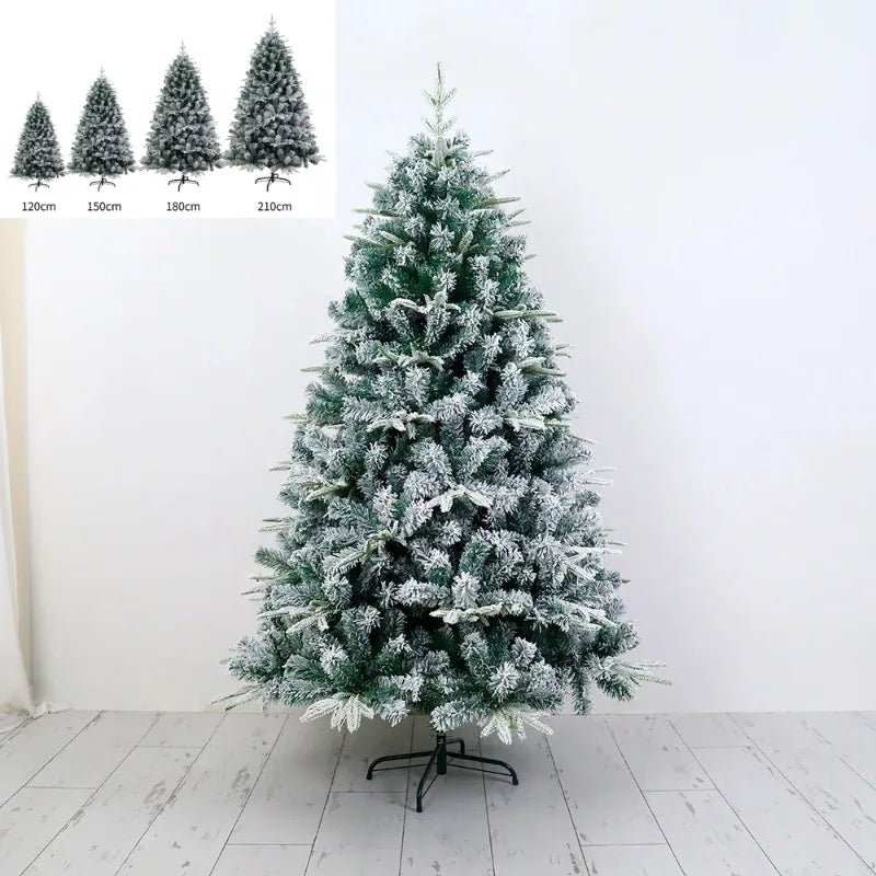 Artificial Christmas Tree PE+PVC Material Snow Spray Fusing Christmas Tree 120cm to 210cm Family Christmas Atmosphere Decoration - MAGUSTA BEAUTY