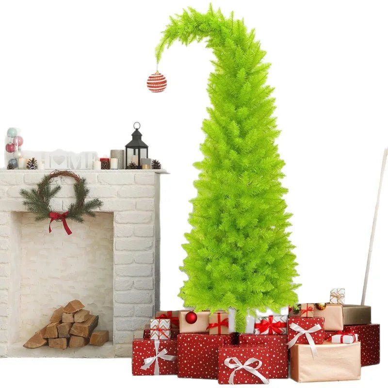 Artificial Christmas Tree PVC Material Crooked Neck Santa Hat Shape Christmas Tree 90cm/150cm Christmas Family Party Decorations - MAGUSTA BEAUTY
